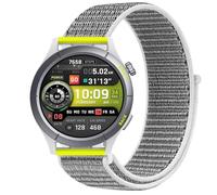 GIOPUEY Nylon Strap Compatible with Amazfit Cheetah Round, 22mm Flexible Braided Sport Loop Strap Replacement, Breathable Nylon, Men Women - Grey