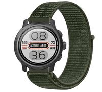 GIOPUEY Nylon Strap Compatible with COROS Apex 2 Pro, 22mm Flexible Braided Sport Loop Strap Replacement, Breathable Nylon, Men Women - Green