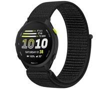 GIOPUEY Nylon Strap Compatible with Garmin Forerunner 70, Flexible Braided Sport Loop Strap Replacement, Breathable Nylon, Men Women - Black