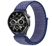 GIOPUEY Nylon Strap Compatible with Honor Watch 6, Flexible Braided Sport Loop Strap Replacement, Breathable Nylon, Men Women - Blue