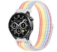 GIOPUEY Nylon Strap Compatible with Honor Watch 6, Flexible Braided Sport Loop Strap Replacement, Breathable Nylon, Men Women - Colorful