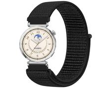 GIOPUEY Nylon Strap Compatible with Huawei Watch GT 6 41mm, Flexible Braided Sport Loop Strap Replacement, Breathable Nylon, Men Women - Black