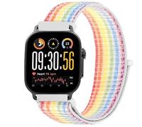 GIOPUEY Nylon Strap Compatible with Realme Watch 5, Flexible Braided Sport Loop Strap Replacement, Breathable Nylon, Men Women - Colorful