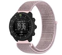 GIOPUEY Nylon Strap Compatible with Suunto Core 2, Flexible Braided Sport Loop Strap Replacement, Breathable Nylon, Men Women - Pink