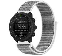 GIOPUEY Nylon Strap Compatible with Suunto Core 2, Flexible Braided Sport Loop Strap Replacement, Breathable Nylon, Men Women - Grey