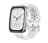 GIOPUEY Strap Compatible with Amazfit Active 2/2 Square/Active/Cheetah Square/Bip 3/Bip 3 Pro/GTR Mini, Soft silicone Watch Strap Replacement [Wear-resistant] [breathable] - white