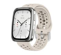 GIOPUEY Strap Compatible with Amazfit Active 2/2 Square/Active/Cheetah Square/Bip 3/Bip 3 Pro/GTR Mini, Soft silicone Watch Strap Replacement [Wear-resistant] [breathable] - beige