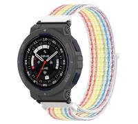 GIOPUEY Strap Compatible with Amazfit Active Edge, Flexible Nylon Braided Strap, Strap Replacement [Unisex] - rainbow colors