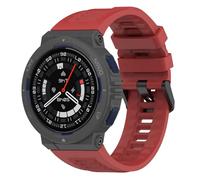GIOPUEY Strap Compatible with Amazfit Active Edge, Soft Silicone Watch Strap, 22mm Red