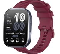 GIOPUEY Strap Compatible with Amazfit Bip 6, 22mm Soft silicone Watch Strap Replacement [Wear-resistant] [breathable] - Dark Red