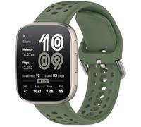 GIOPUEY Strap Compatible with Amazfit Bip 6/Bip Max, Soft silicone Watch Strap Replacement [Wear-resistant] [breathable] - army green