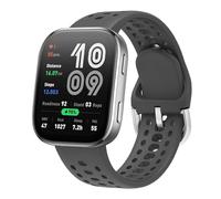 GIOPUEY Strap Compatible with Amazfit Bip 6/Bip Max, Soft silicone Watch Strap Replacement [Wear-resistant] [breathable] - dark grey