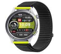 GIOPUEY Strap Compatible with Amazfit Cheetah Round, Outdoor Sports Flexible Nylon Braided Sport Loop Strap Replacement Band - Black