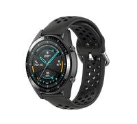 GIOPUEY Strap Compatible with Amazfit CHEETAH, Soft TPU Watch Strap, Strap Replacement [color stitching design] - black/black