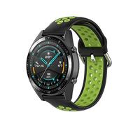 GIOPUEY Strap Compatible with Amazfit CHEETAH, Soft TPU Watch Strap, Strap Replacement [color stitching design] - black/green