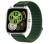 GIOPUEY Strap Compatible with Amazfit Cheetah Square, Outdoor Sports Flexible Nylon Braided Sport Loop Strap Replacement Band - DarkGreen