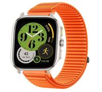 GIOPUEY Strap Compatible with Amazfit Cheetah Square, Outdoor Sports Flexible Nylon Braided Sport Loop Strap Replacement Band - Orange
