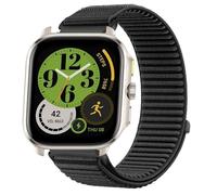 GIOPUEY Strap Compatible with Amazfit Cheetah Square, Outdoor Sports Flexible Nylon Braided Sport Loop Strap Replacement Band - Black