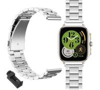 GIOPUEY Strap Compatible with Amazfit Cheetah Square, stainless steel Watch Strap Replacement [Wear-resistant] [light] - silver