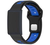 GIOPUEY Strap Compatible with Amazfit Helio Strap, Soft TPU Watch Strap Replacement [color stitching design] - black/blue