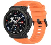 GIOPUEY Strap Compatible with Amazfit T-Rex 3 Pro 48mm/Amazfit Trex 3 pro 48mm, Soft silicone Watch Strap Replacement [Wear-resistant] [breathable] - Orange