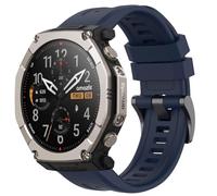 GIOPUEY Strap Compatible with Amazfit T-Rex Ultra 2, Soft silicone Watch Strap Replacement [Wear-resistant] [breathable] - midnight blue