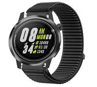 GIOPUEY Strap Compatible with COROS Apex 46mm, Outdoor Sports Flexible Nylon Braided Sport Loop Strap Replacement Band - Black