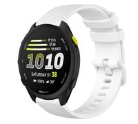 GIOPUEY Strap Compatible with Garmin Forerunner 70, Soft silicone Watch Strap Replacement [Wear-resistant] [breathable] - White