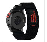 GIOPUEY Strap Compatible with Garmin instinct 3 50mm, Flexible Nylon Braided Strap, Strap Replacement [Unisex] - Black