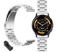 GIOPUEY Strap Compatible with Garmin Venu 3 45mm, stainless steel Watch Strap Replacement [Wear-resistant] [light] - silver