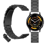 GIOPUEY Strap Compatible with Garmin Venu 3 45mm, stainless steel Watch Strap Replacement [Wear-resistant] [light] - black