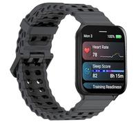 GIOPUEY Strap Compatible with Garmin Venu X1, Soft silicone Watch Strap Replacement [Wear-resistant] [breathable] - Black/Black