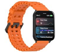 GIOPUEY Strap Compatible with Garmin Venu X1, Soft silicone Watch Strap Replacement [Wear-resistant] [breathable] - Orange