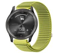 GIOPUEY Strap Compatible with Garmin VivoMove Trend, Outdoor Sports Flexible Nylon Braided Sport Loop Strap Replacement Band - Green