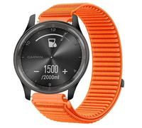 GIOPUEY Strap Compatible with Garmin VivoMove Trend, Outdoor Sports Flexible Nylon Braided Sport Loop Strap Replacement Band - Orange
