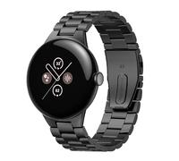 GIOPUEY Strap Compatible with Google Pixel Watch 3 45mm, stainless steel Watch Strap, Strap Replacement [Wear-resistant] [light] - black