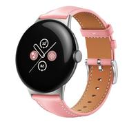 GIOPUEY Strap Compatible with Google Pixel Watch 4 45mm/3 45mm, genuine leather Watch Strap, Strap Replacement [Wear-resistant] [breathable] - Pink