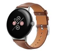 GIOPUEY Strap Compatible with Google Pixel Watch 4 45mm/3 45mm, genuine leather Watch Strap, Strap Replacement [Wear-resistant] [breathable] - Brown