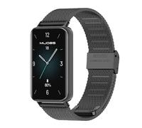 GIOPUEY Strap Compatible with HONOR Band 9, Braided Stainless Steel Strap [Wear-resistant] [light] - black