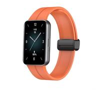 GIOPUEY Strap Compatible with Honor Band 9, Soft silicone Watch Strap, Strap Replacement [Wear-resistant] [breathable] - Orange