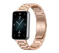 GIOPUEY Strap Compatible with Honor Band 9, stainless steel Watch Strap, Strap Replacement [Wear-resistant] [light] - rose gold