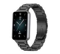 GIOPUEY Strap Compatible with Honor Band 9, stainless steel Watch Strap, Strap Replacement [Wear-resistant] [light] - black