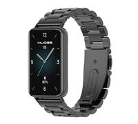 GIOPUEY Strap Compatible with HONOR Band 9, Stainless Steel Watch Strap, Wear-resistant, Black