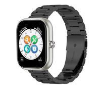 GIOPUEY Strap Compatible with HONOR CHOICE Haylou Watch, stainless steel Watch Strap Replacement [Wear-resistant] [light] - black
