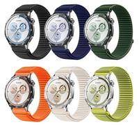 GIOPUEY Strap Compatible with HONOR Choice Watch 2e, Outdoor Sports Flexible Nylon Braided Sport Loop Strap Replacement Band - Black