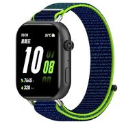 GIOPUEY Strap Compatible with HONOR Choice Watch 2i, Flexible Nylon Braided Strap Replacement [Unisex] - Blue/Green