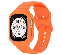 GIOPUEY Strap Compatible with HONOR Watch 4, Soft silicone Watch Strap, Strap Replacement [Wear-resistant] [breathable] - Orange