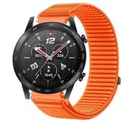 GIOPUEY Strap Compatible with HONOR Watch GS 3i, Outdoor Sports Flexible Nylon Braided Sport Loop Strap Replacement Band - Orange