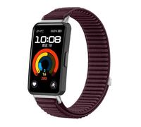 GIOPUEY Strap Compatible with Huawei Band 10/9/8, Flexible Nylon Braided Strap Replacement [Unisex] - dark red