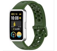 GIOPUEY Strap Compatible with Huawei Band 10/9/8, Soft silicone Watch Strap, Strap Replacement [Wear-resistant] [breathable] - army green
